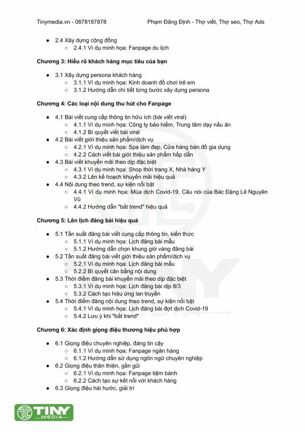 EBOOK Kế Hoạch Content Fanpage - Ảnh 6