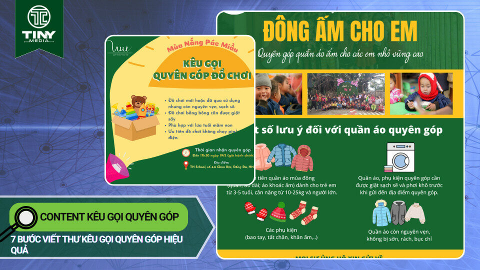 Content kêu gọi quyên góp
