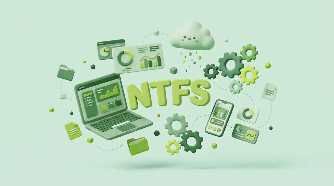 Thao tác cấu hình chuẩn lưu trữ NTFS